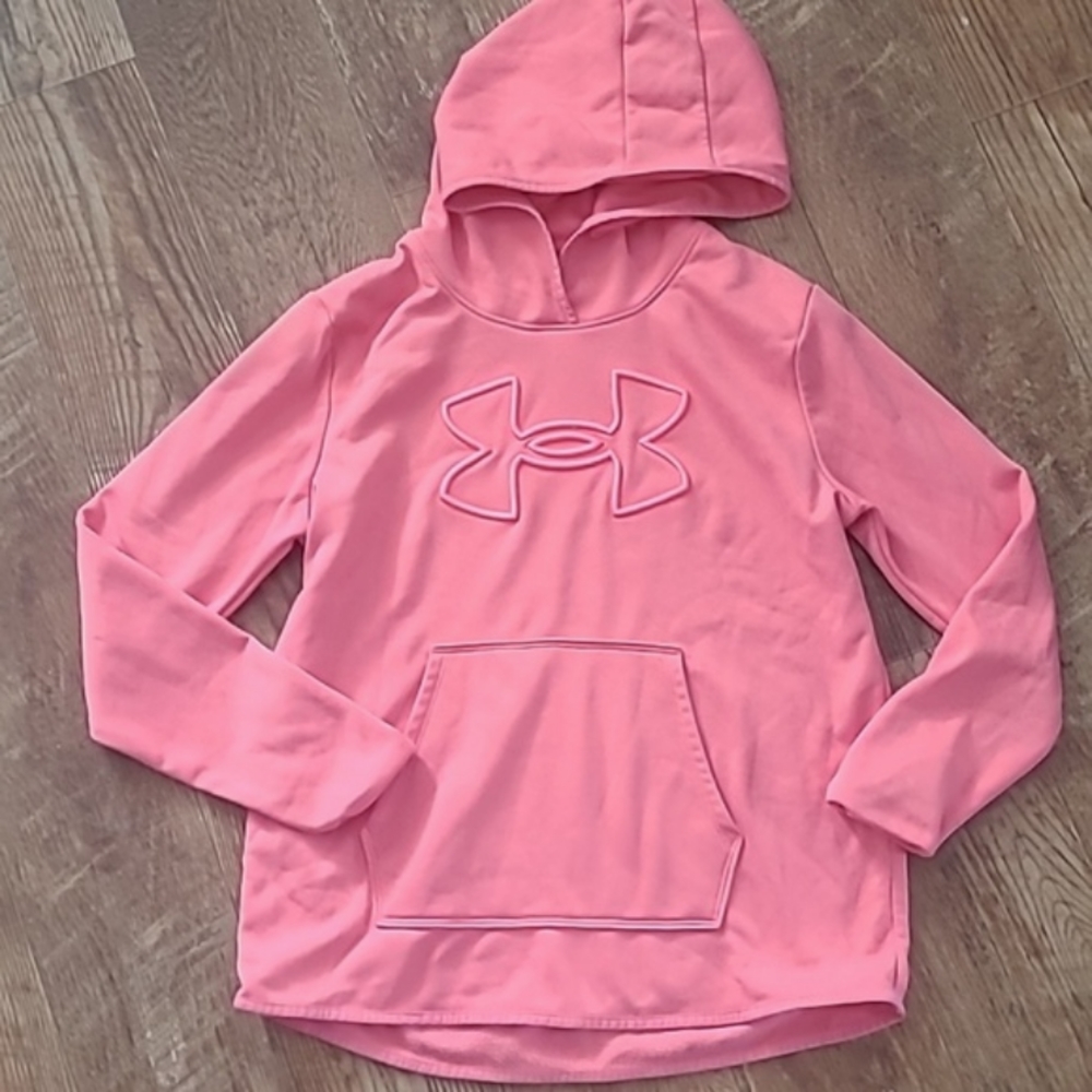 Pink Under Armor Hoodie, Size Medium